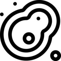 A black and white image of a circular shape vector