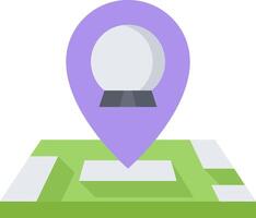 A map marker with a globe on it vector