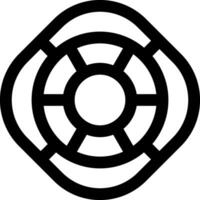 A black and white logo of a circle with a circular center vector