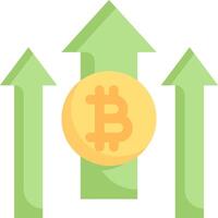 Bitcoin price graph vector