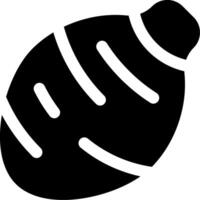 A black and white icon of a shell vector