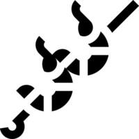 A black and white logo of a fork and spoon vector