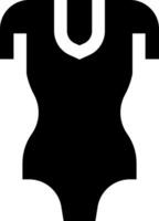A black and white swimsuit with a white background vector