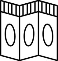 A black and white image of a box with two sides vector