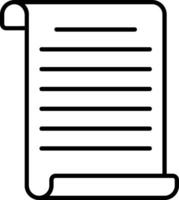A scroll with a line on it vector
