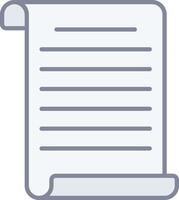 A scroll with a blank sheet of paper on it vector