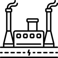 Factory line icon illustration vector