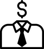 A shirt and tie with a dollar sign on it vector