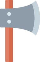 An axe with a wooden handle on a white background vector