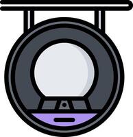 A black and purple circular object with a white background vector