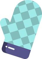 An oven mitt with a checkered pattern vector