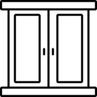 A black and white image of a cabinet vector