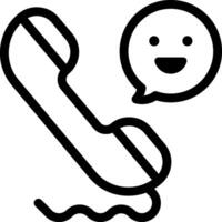 A phone with a smiley face and a phone cord vector