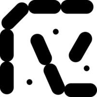 A black and white logo with dots on it vector