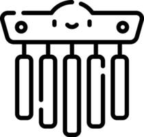 A black and white image of a musical instrument vector