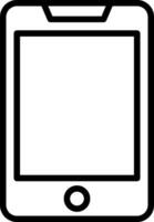 A black and white illustration of a tablet computer vector