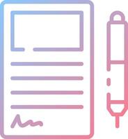 A pen and paper icon with a note pad vector