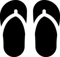 A pair of black flip flops on a white background vector