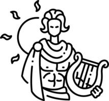 A man holding a harp in his hand vector
