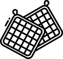 Two black and white squares with a grid on them vector