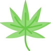 A green marijuana leaf on a white background vector