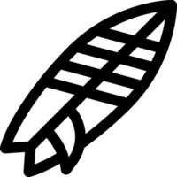 A black and white illustration of a surfboard vector