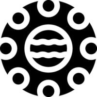 A black and white logo with circles and a wave vector