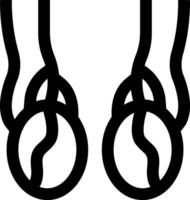 Two hands holding two balls in each hand vector