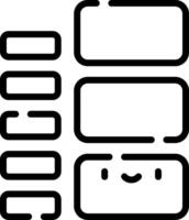 A black and white image of a square with a smiley face vector