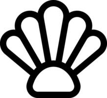 A black and white shell icon vector