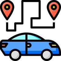 Car navigation app vector