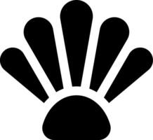 A black and white shell icon vector