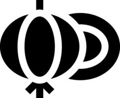 A black and white logo of a chinese lantern vector