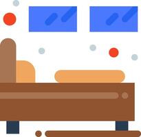 Bed with a bed frame and a bed sheet vector
