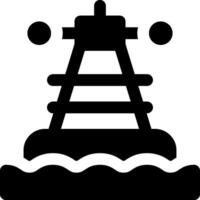 A black and white image of a lighthouse vector