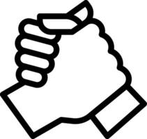 A black and white hand holding up a fist vector