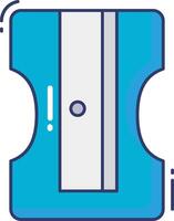 A blue and white object with a handle vector