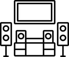 Home theater system icon vector