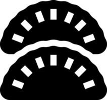 Two black and white fan silhouettes on a white background vector