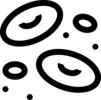 A black and white drawing of two circles vector
