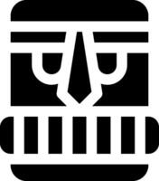 A black and white icon of a face with a hat vector