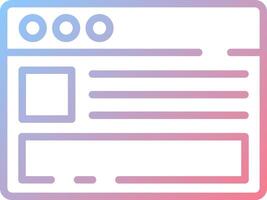 A website icon with a blue and pink background vector