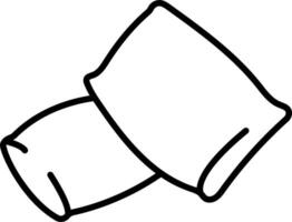A black and white drawing of a pillow vector