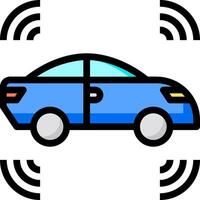 Car with wifi icon vector
