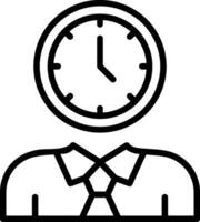 A man with a tie and a clock on his face vector