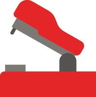A red stapler on a white background vector