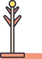 A tree with a yellow ball on top vector