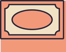 A flat icon of a check with a circle in the middle vector