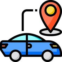 Car location icon vector