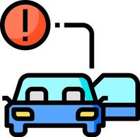 Car with a red light and a car with a red light vector